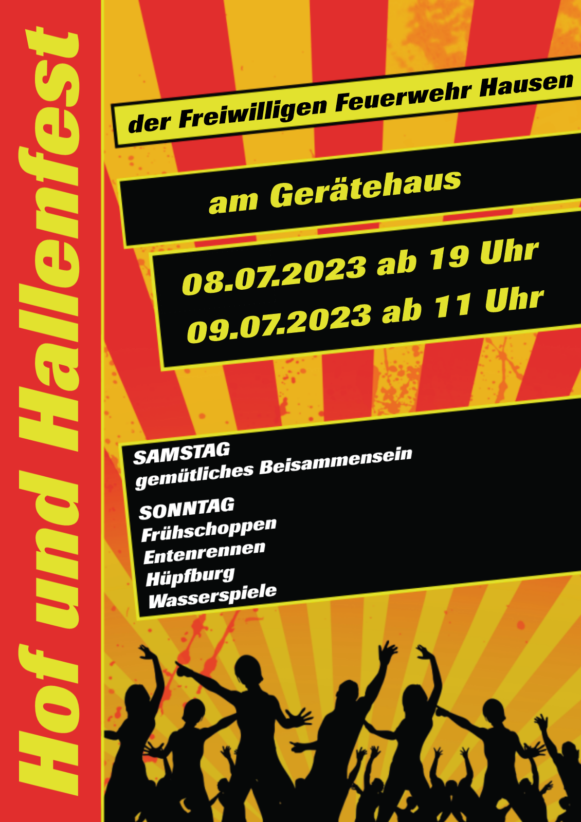 Plakat Hof- und Hallenfest 2023